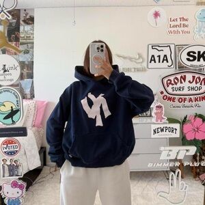 Akimbo Club navy Yankee hoodie
